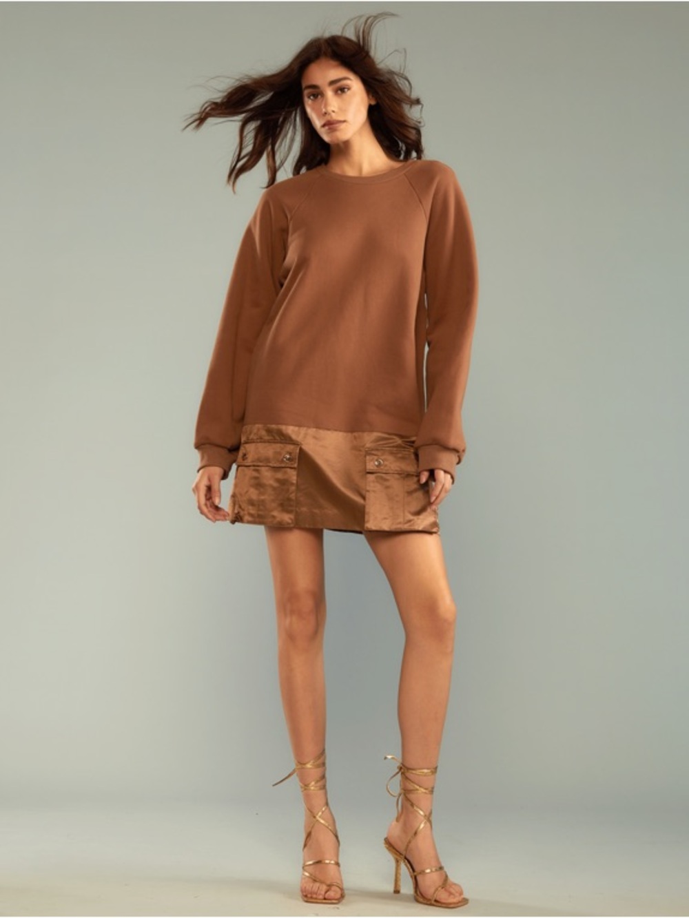 Cynthia Rowley NWT Ozy Cargo Mini Long Sleeve Dress